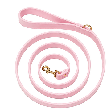 Laisse Cuir Rose