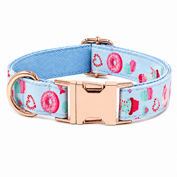 Collier Chien Donut Bleu Sucré